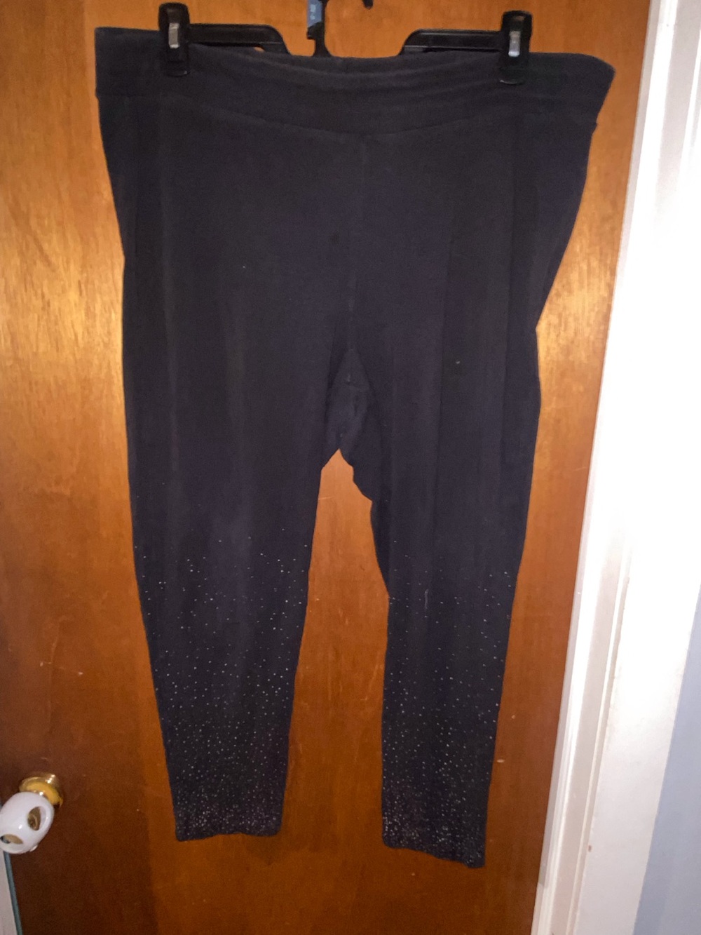 torrid Black Leggings with Sparkle Hem